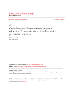 Complicity with the neocolonial project in education