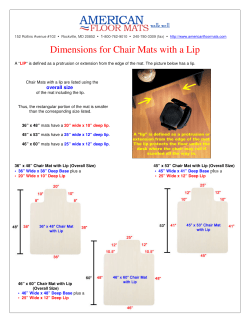 Dimensions for Chair Mats with a Lip