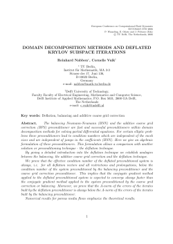 domain decomposition methods and deflated krylov