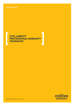 civil liability professional indemnity insurance