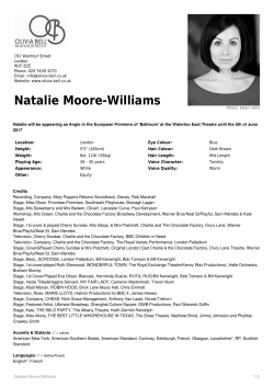 Natalie Moore-Williams - Olivia Bell Management