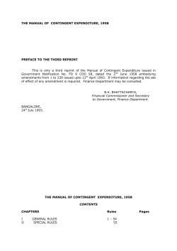 the manual of contingent expenditure, 1958