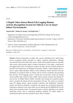 A Depth Video Sensor-Based Life-Logging Human Activity