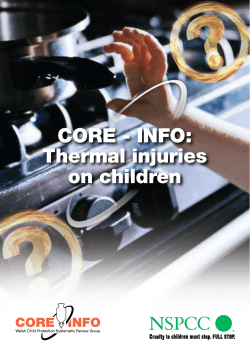 NSPCC Leaflet "Thermal Injuries on Children"
