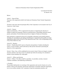 Endeavour PTO Bylaws