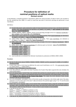 Procedure for definition of