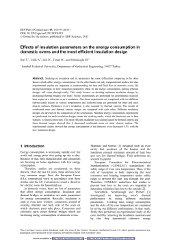 Effects of insulation parameters on the energy consumption in