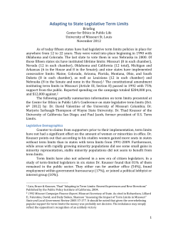 Adapting to State Legislative Term Limits