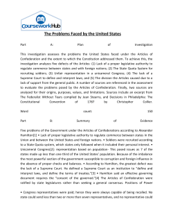 The Problems Faced by the United States