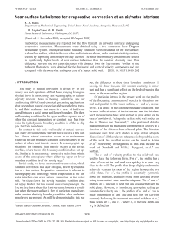 Near-surface turbulence for evaporative convection at an air/water