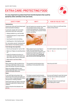 Extra care: Protecting food
