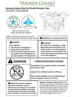 Harmony Outdoor Gas Fire Pit with Porcelain Tiles ITM./ART