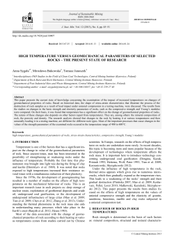 High temperature versus geomechanical parameters of selected rocks