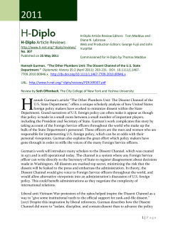 H-Diplo Article Review No. 307
