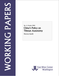 China`s Policy on Tibetan Autonomy