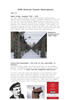 GCSE History Course Description