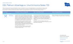 Platinum Advantagevs. Unum`s Income Series 750