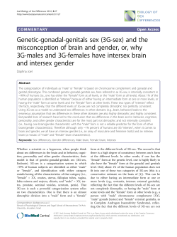 Genetic-gonadal-genitals sex (3G-sex) and the misconception of