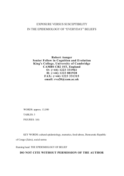 Exposure to Cultural Beliefs
