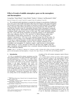 Effect of trends of middle atmosphere gases on the mesosphere and
