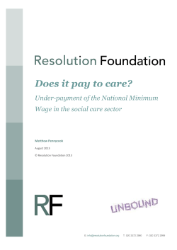 Does it pay to care? - Resolution Foundation
