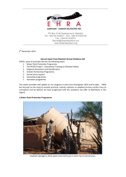 EHRA Annual Report 2014 - Elephant Human Relations Aid