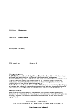 Singlepage Zeitschrift: Acta Tropica Band (Jahr): 26 - E