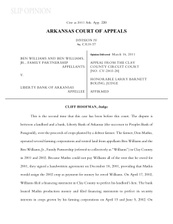 The Official Opinions of the Arkansas Supreme Court and Arkansas