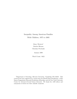 Inequality Among American Families With Children, 1975 to 2005