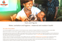 Facts and Figures Water, sanitation and hygiene | maternal