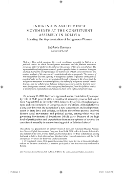 INDIGENOUS AND FEMINIST MOVEMENTS AT THE