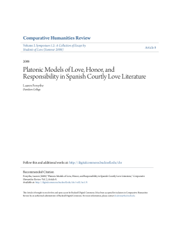 Platonic Models of Love, Honor, and Responsibility in Spanish