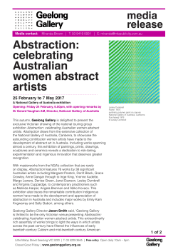 Abstraction: celebrating Australian women