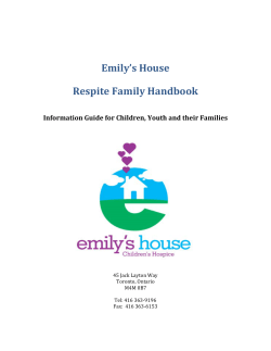 Emily`s House Respite Family Handbook