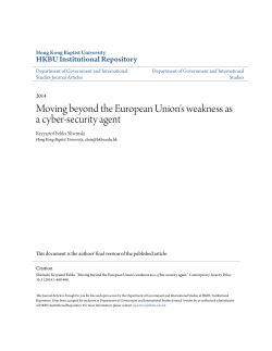 Moving beyond the European Union`s weakness as a cyber