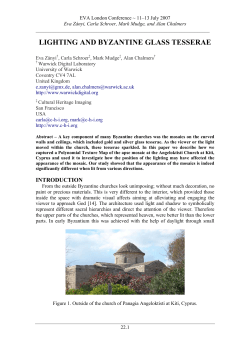 lighting and byzantine glass tesserae