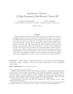 Asymmetry Matters: A High-Frequency Risk-Reward Trade-Off