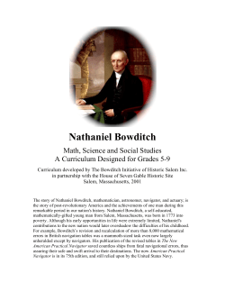 Bowditch Curriculum Introduction