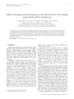 Effect of nitrogen atoms desorption on the friction of the CNx coating