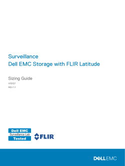 EMC Storage with FLIR Latitude Sizing Guide