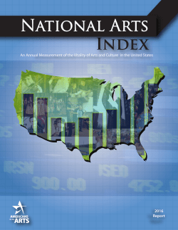 The 2016 National Arts Index, An Annual Measure of the Vitality of