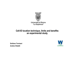 Cell-ID location technique, limits and benefits