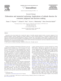 Elaboration and numerical anchoring: Implications of attitude