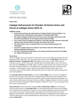 the Chamber Orchestra Series and