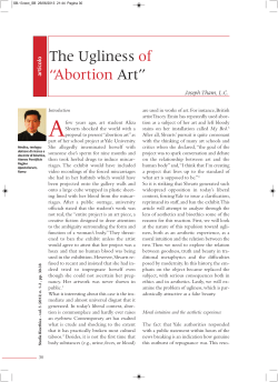 The Ugliness of &ldquo;Abortion Art&rdquo; - Riviste dell`Ateneo Pontificio Regina
