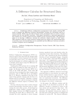 A Difference Calculus for Structured Data