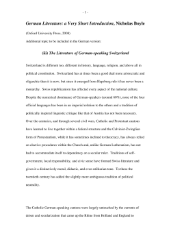 The Literature of German