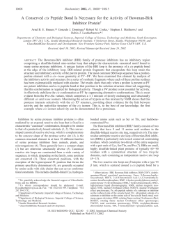 A Conserved cis Peptide Bond Is Necessary for the Activity of