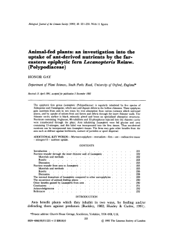 Animalfed plants: an investigation into the uptake