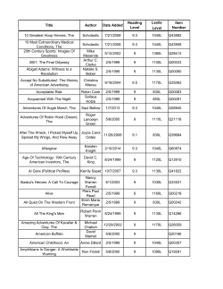 Lexile Level 10 Greatest Hoop Heroes, The Scholastic 7/21/2008